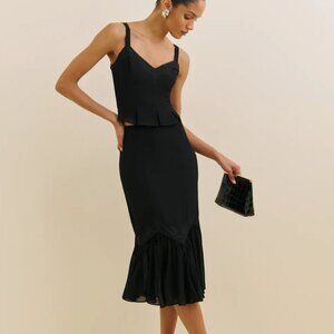 Reformation Sarita Two Piece Black - Size 0